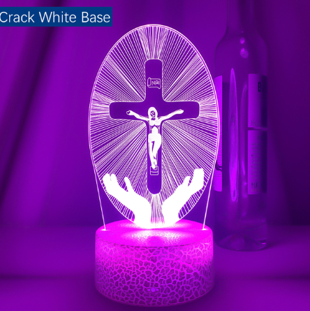 Factory wholesale cross-border supply Angel Jesus 3d night light Virgin 3d night light gift light fasting festival 3d table lamp