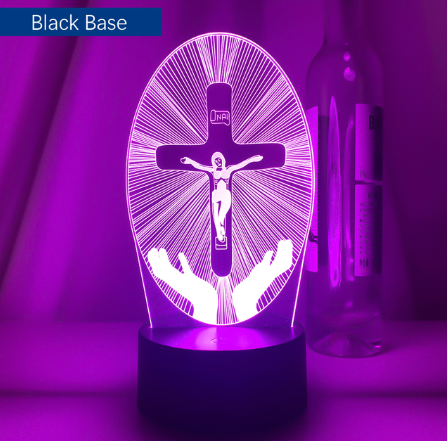 Factory wholesale cross-border supply Angel Jesus 3d night light Virgin 3d night light gift light fasting festival 3d table lamp