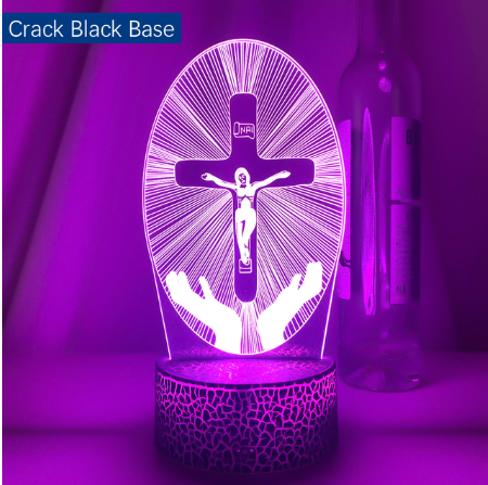 Factory wholesale cross-border supply Angel Jesus 3d night light Virgin 3d night light gift light fasting festival 3d table lamp