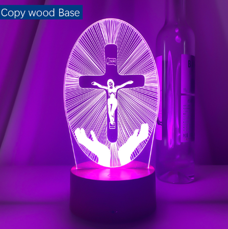 Factory wholesale cross-border supply Angel Jesus 3d night light Virgin 3d night light gift light fasting festival 3d table lamp