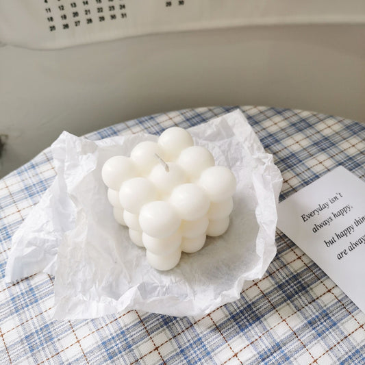 South Korea ins cube ugly orange lemon cheese soy wax aroma candle home decoration photo props
