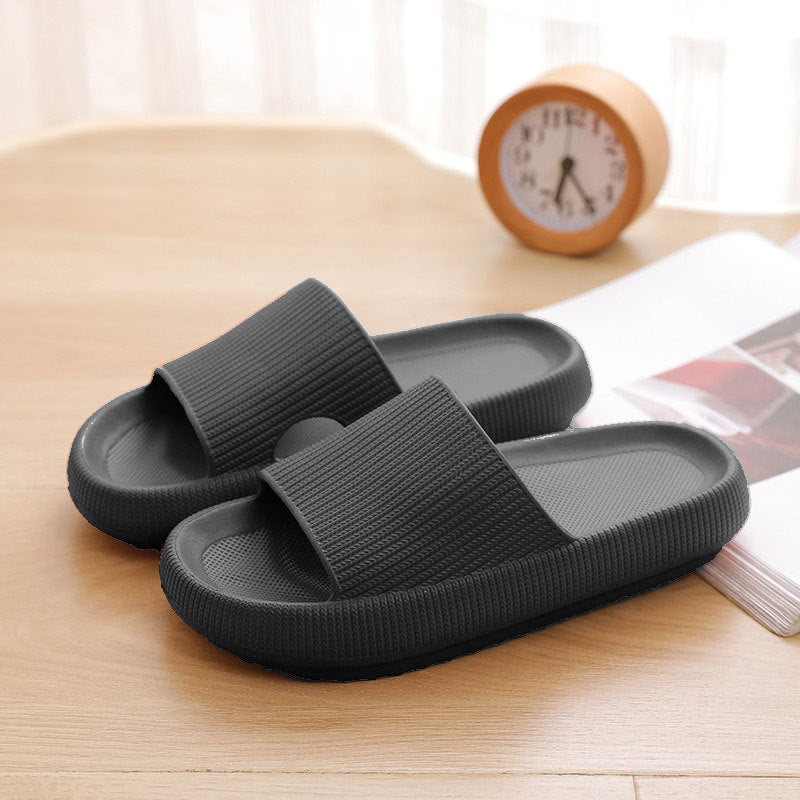New thick-soled slippers female summer indoor and outdoor non-slip home household bathroom bathing couple sandals and slippers male increase