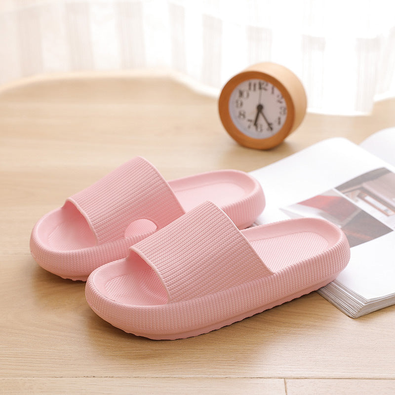 New thick-soled slippers female summer indoor and outdoor non-slip home household bathroom bathing couple sandals and slippers male increase