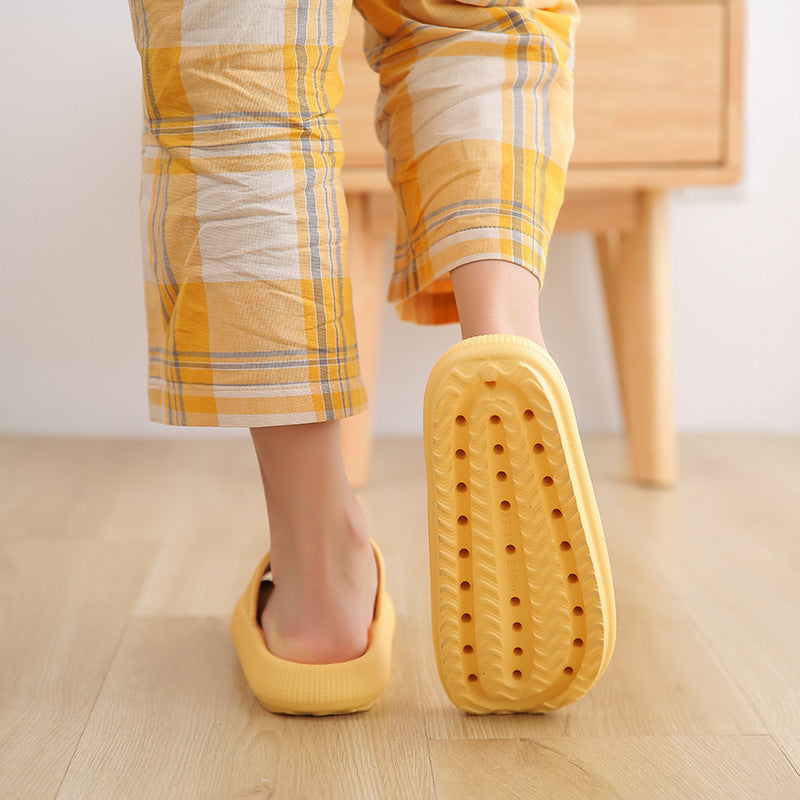 New thick-soled slippers female summer indoor and outdoor non-slip home household bathroom bathing couple sandals and slippers male increase