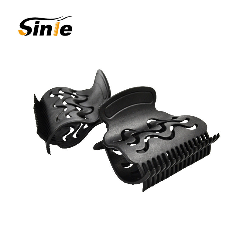 6-piece curly hair comb set, changeable head, high temperature resistant aluminum and copper hair comb, purple and black optional, OEM