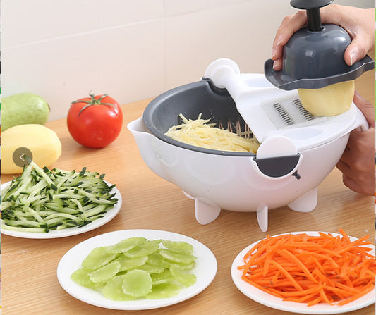Douyin's new nine-in-one vegetable dish drain basket multi-function vegetable cutter Vegetable Cutter