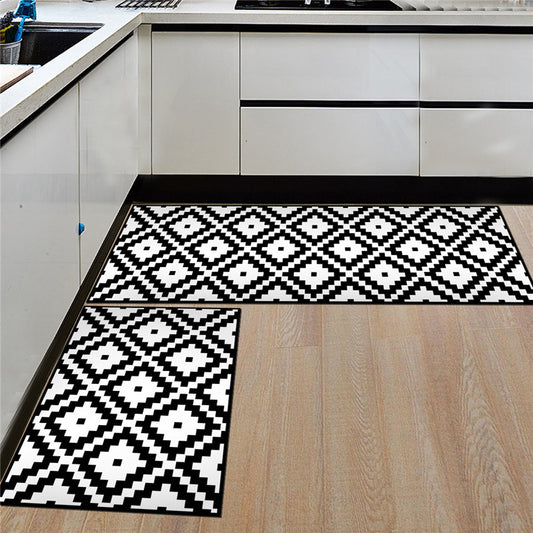 Nordic ins wind printing door carpet floor mats kitchen floor mats bedroom bedside bathroom toilet absorbent non-slip mat