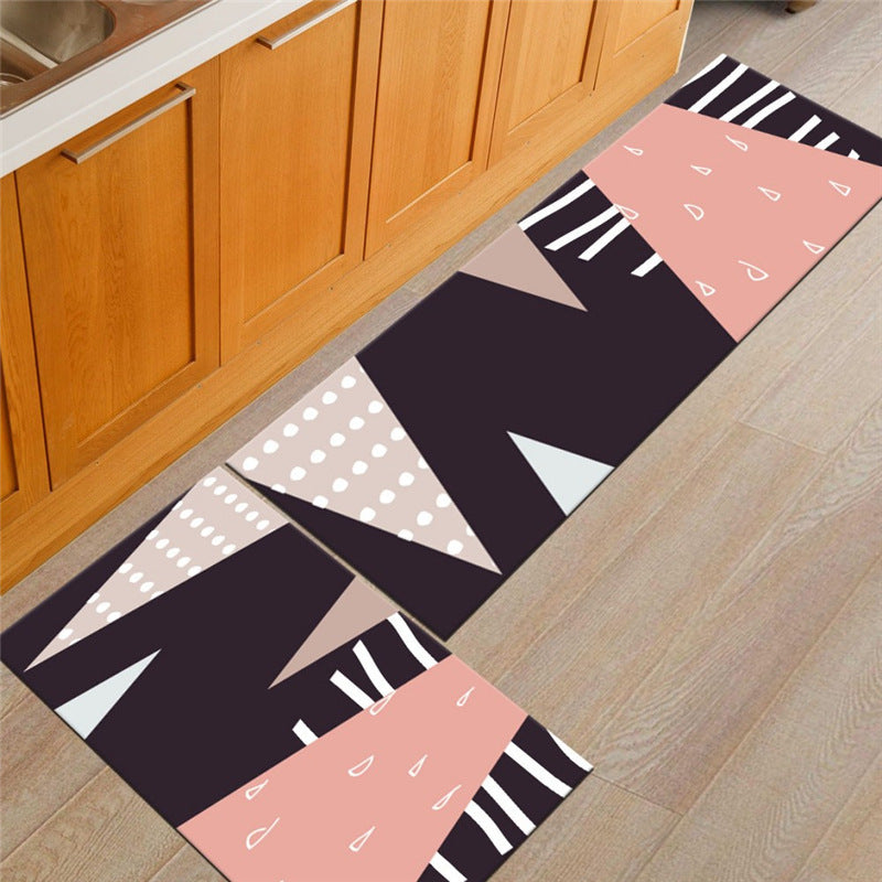 Nordic ins wind printing door carpet floor mats kitchen floor mats bedroom bedside bathroom toilet absorbent non-slip mat
