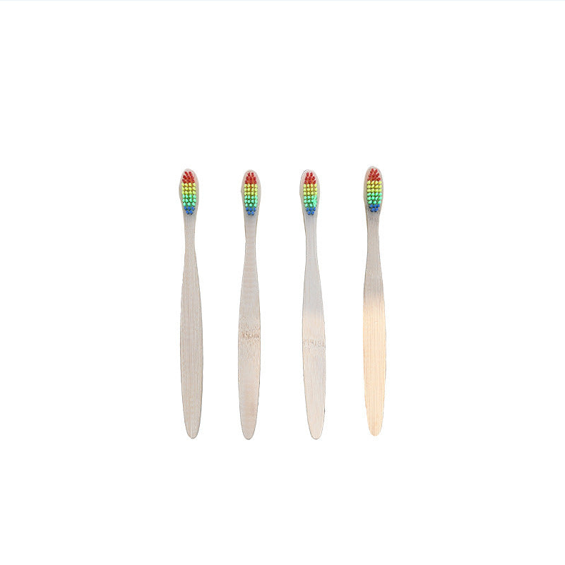 Bamboo Toothbrush Set Environmentally Friendly Bamboo Toothbrush Small Head Soft Adult Bamboo Charcoal Toothbrush 10 Pack Non-Printing Toothbrush Manufacturer