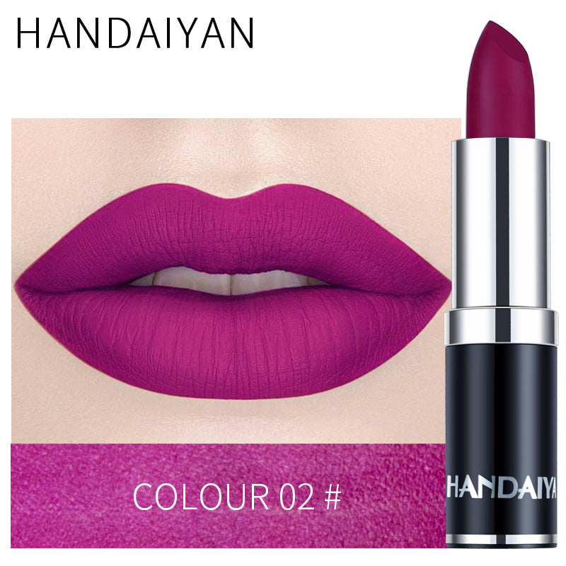 Cross-border source HANDAIYAN/Han Daiyan matte matte lipstick moisturizing lipstick velvet moisturizing lipstick
