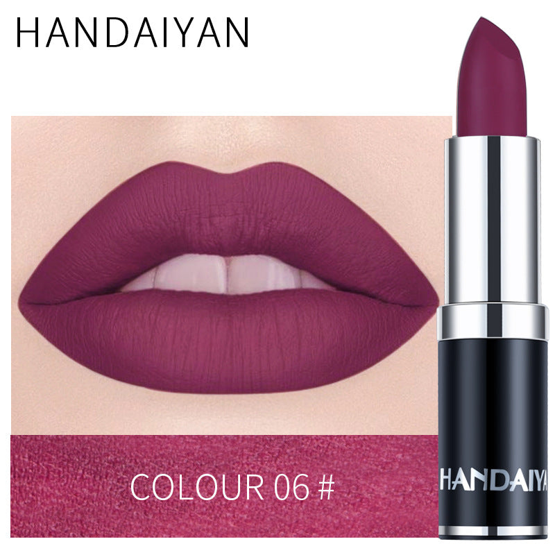 Cross-border source HANDAIYAN/Han Daiyan matte matte lipstick moisturizing lipstick velvet moisturizing lipstick