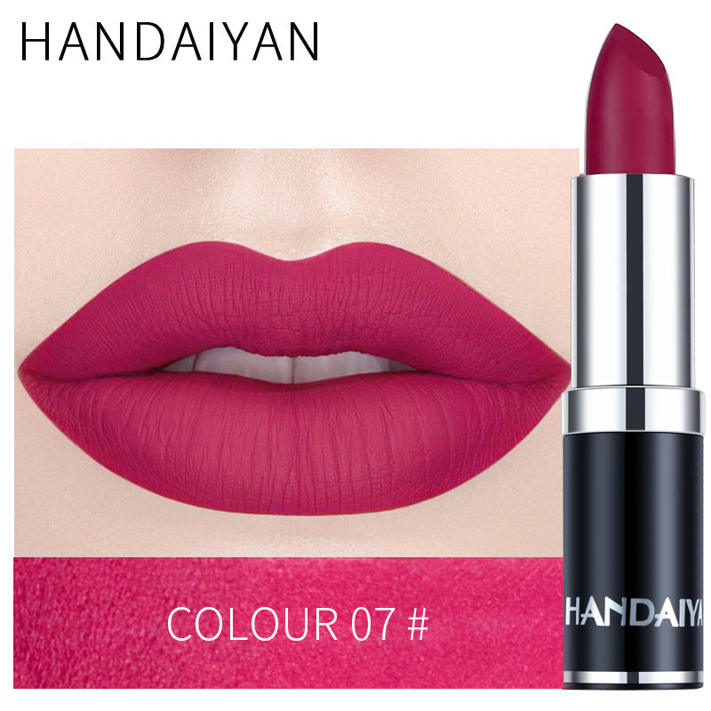 Cross-border source HANDAIYAN/Han Daiyan matte matte lipstick moisturizing lipstick velvet moisturizing lipstick