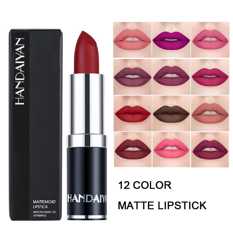 Cross-border source HANDAIYAN/Han Daiyan matte matte lipstick moisturizing lipstick velvet moisturizing lipstick