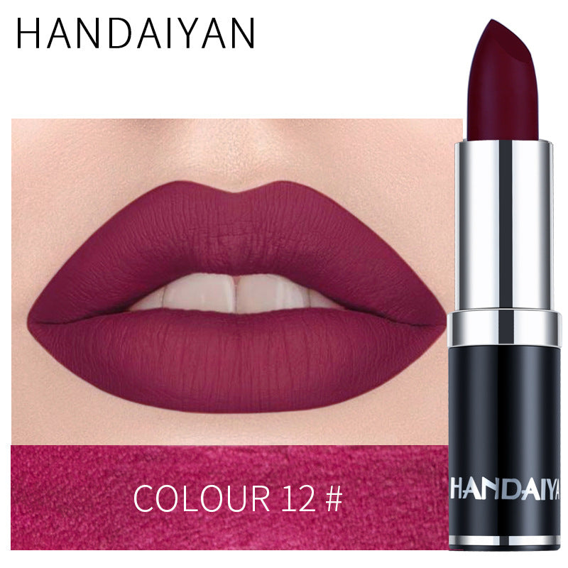 Cross-border source HANDAIYAN/Han Daiyan matte matte lipstick moisturizing lipstick velvet moisturizing lipstick