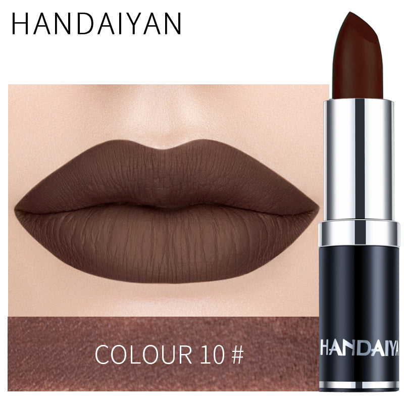 Cross-border source HANDAIYAN/Han Daiyan matte matte lipstick moisturizing lipstick velvet moisturizing lipstick