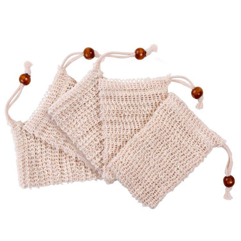 Factory direct face wash bubble net bag cotton linen soap bag foaming cleansing net foaming device bath making foam bag wholesale