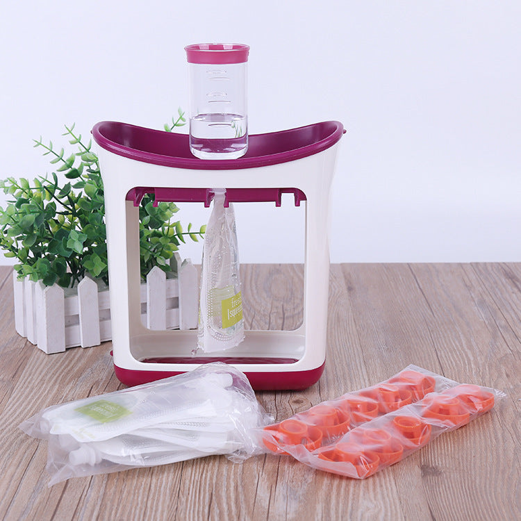 Household children's fruit puree squeezer Becom US kitchen sub-packing extruder baby food supplement fruit fried machine
