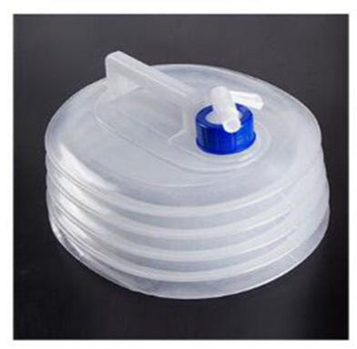 Portable folding water bag Outdoor PE telescopic bucket with faucet camping and mountaineering car bucket