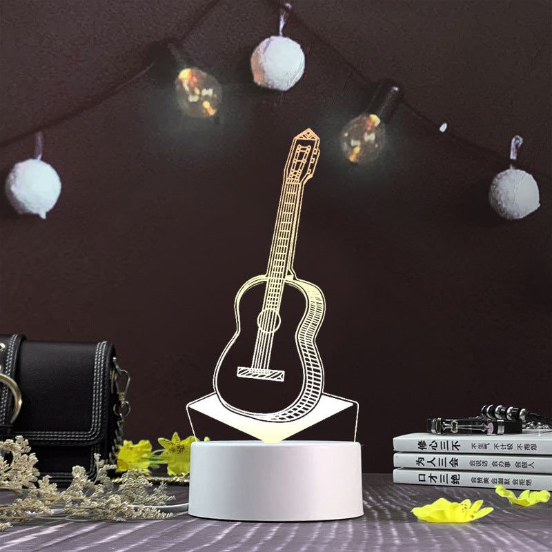 3d night light three-dimensional creative plug-in cartoon jellyfish usb table lamp acrylic diy custom event net red gift