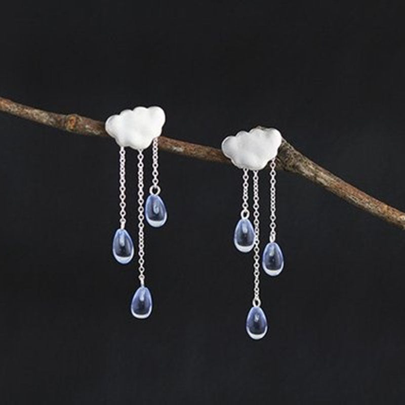 Overseas ebay explosion models European and American Gothic cloud earrings earrings fashion illusion raindrops witchcraft pagan earrings