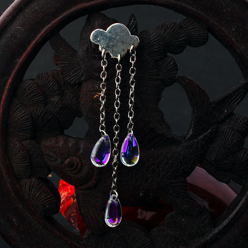 Overseas ebay explosion models European and American Gothic cloud earrings earrings fashion illusion raindrops witchcraft pagan earrings