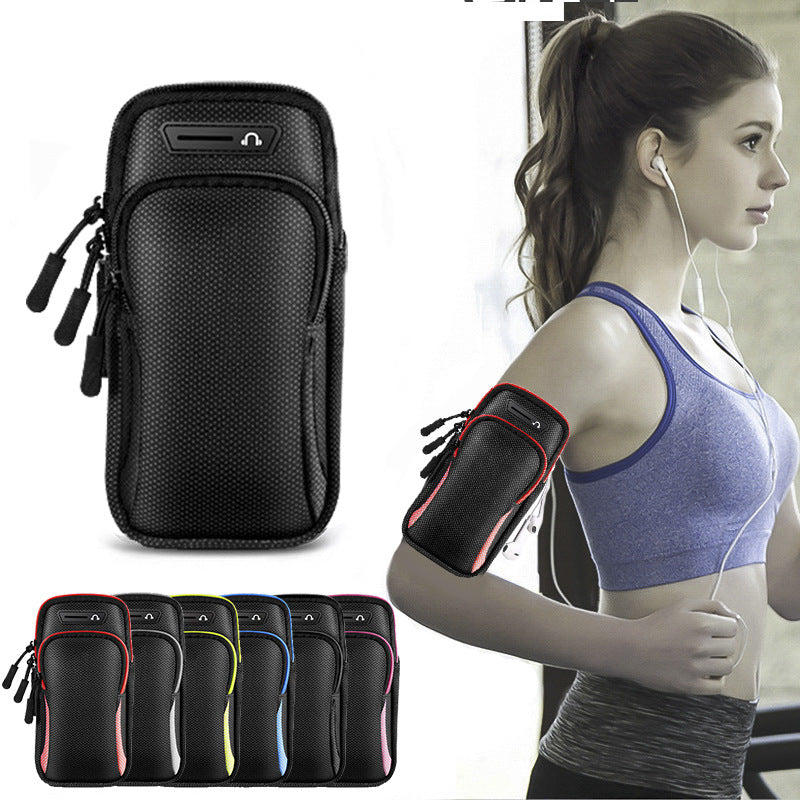 Outdoor sports mobile phone arm bag men and women running arm bag Huawei Apple universal mobile phone bag waterproof wrist bag bag