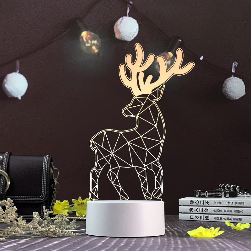 3d night light three-dimensional creative plug-in cartoon jellyfish usb table lamp acrylic diy custom event net red gift