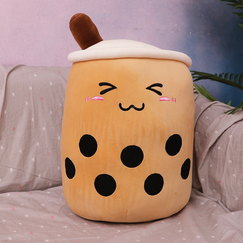 Creative simulation milk tea plush toy cup pillow cute funny doll pearl milk tea cup cushion creative decoration