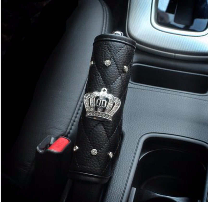 Crown seat belt shoulder pad DAD sleeve One-button start ring Automotive interior supplies seat belt cover ornament shoulder pad