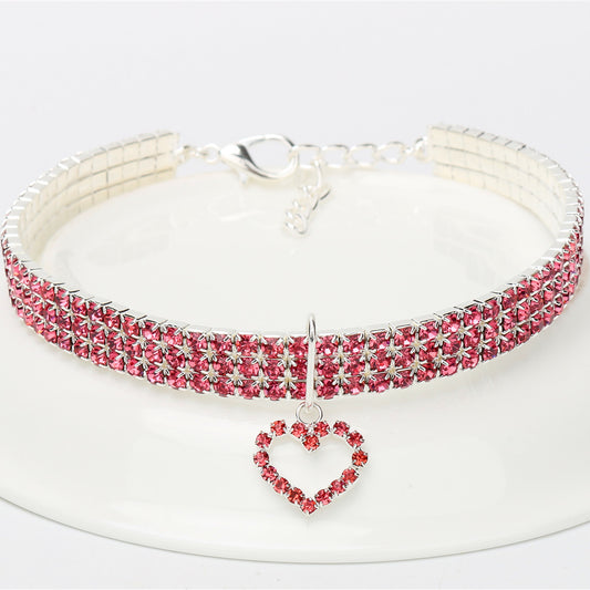 Factory direct sales new pet supplies elastic love cats and dogs accessories pet collars cross-border e-commerce