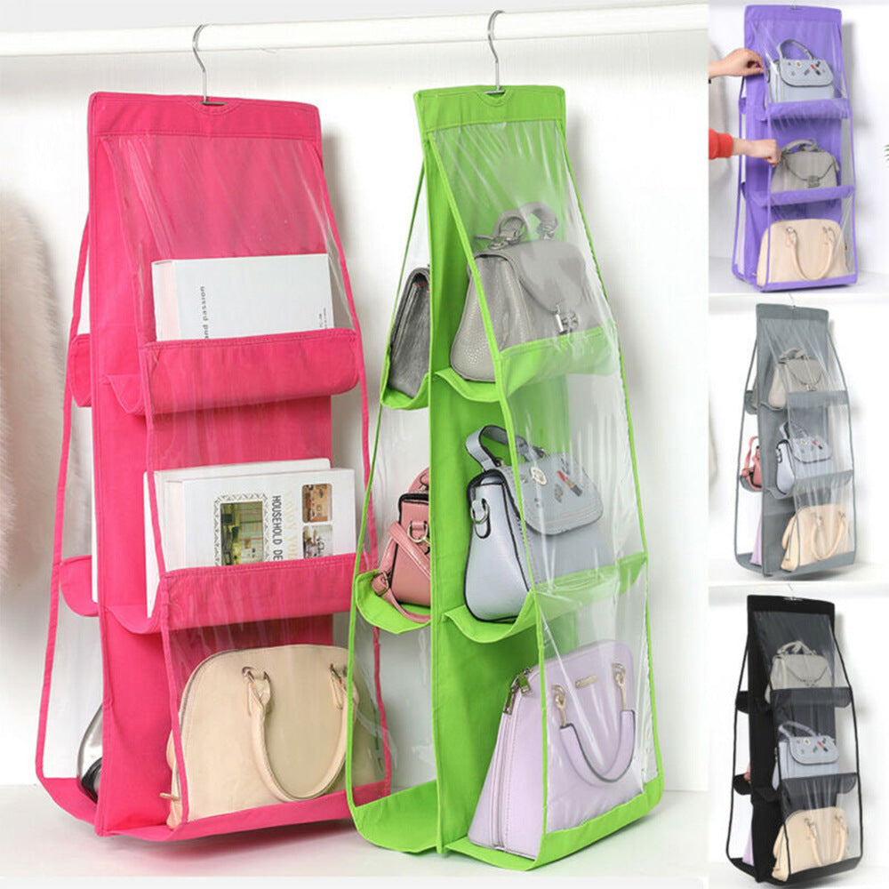 Wardrobe hanging 3-layer 6-pack storage bag Underwear dust-proof hanging bag Multi-layer finishing bag Socks storage box