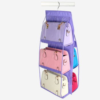 Wardrobe hanging 3-layer 6-pack storage bag Underwear dust-proof hanging bag Multi-layer finishing bag Socks storage box