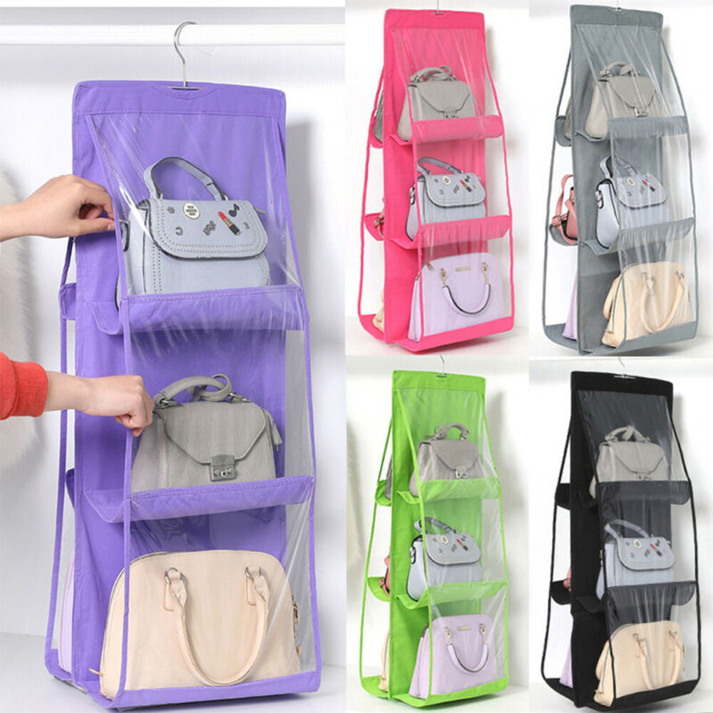Wardrobe hanging 3-layer 6-pack storage bag Underwear dust-proof hanging bag Multi-layer finishing bag Socks storage box