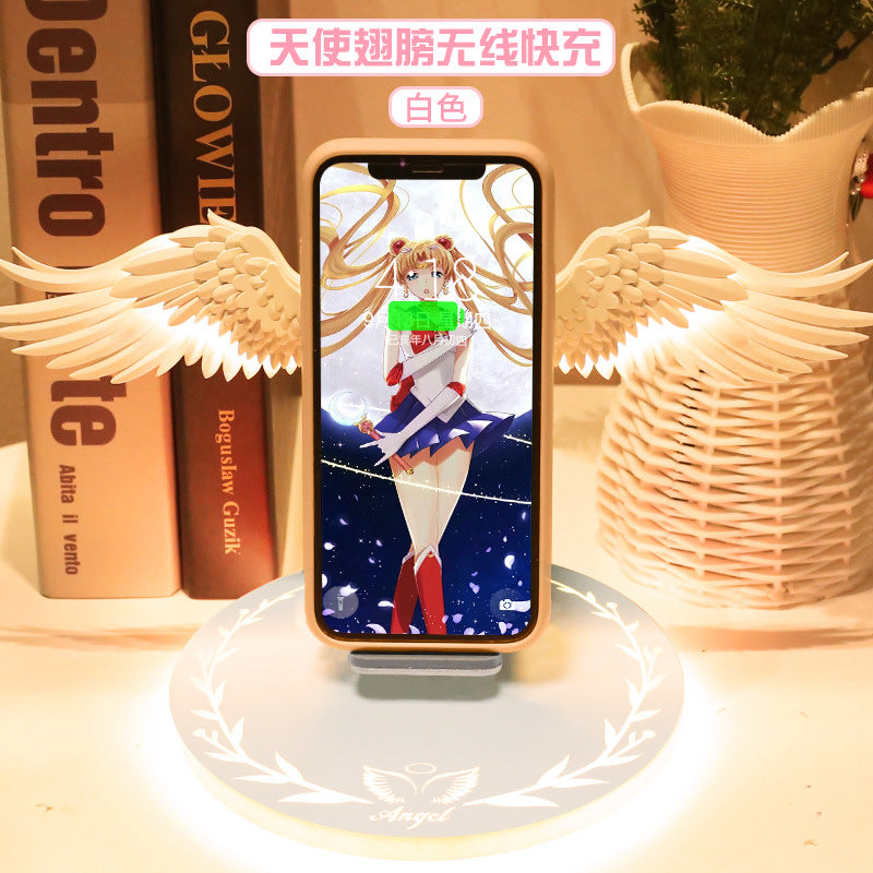 Douyin Super Fire Angel Wings Wireless Charger 10 Fast Charge for Xiaomi, Huawei, Apple, iPhone, Samsung