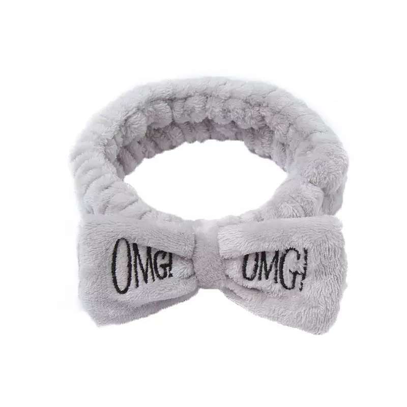 Cross-border explosion models Korean version of OMG headband hairband ladies wide-brimmed elastic face wash makeup headband bow tie headband