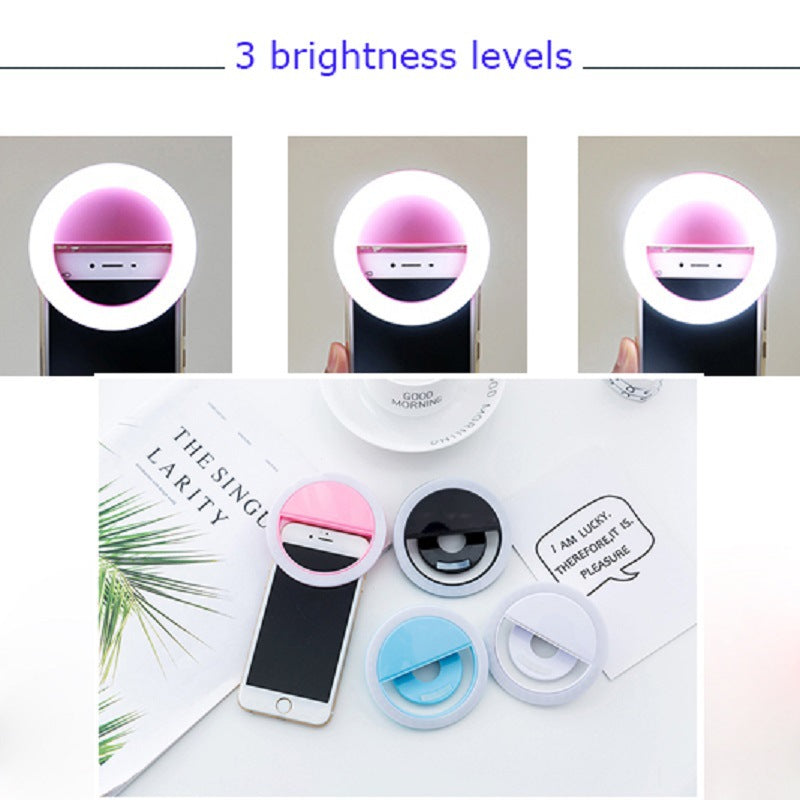 RK12 selfie lens photography LED ring light portable mobile selfie for various mobile phone fill light