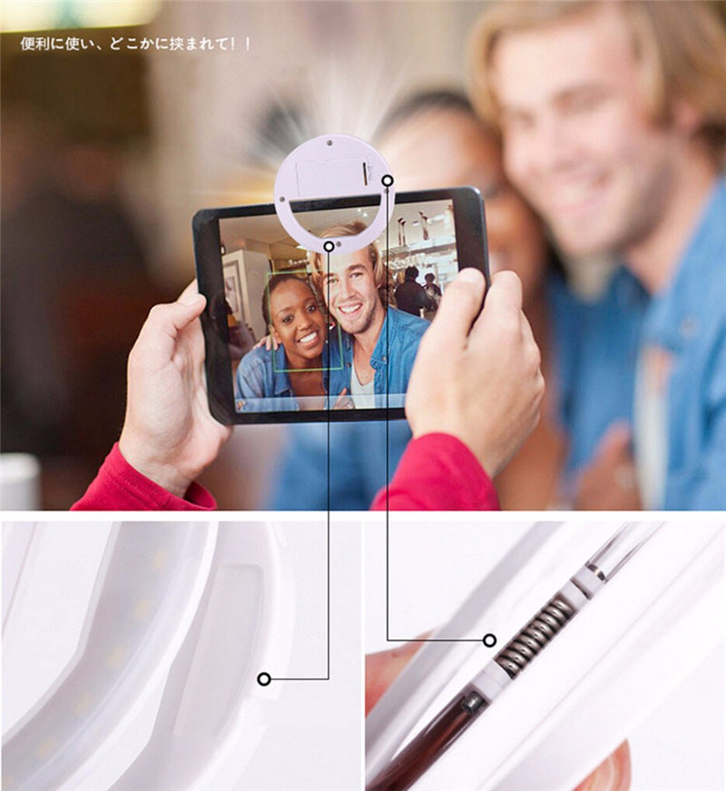 RK12 selfie lens photography LED ring light portable mobile selfie for various mobile phone fill light