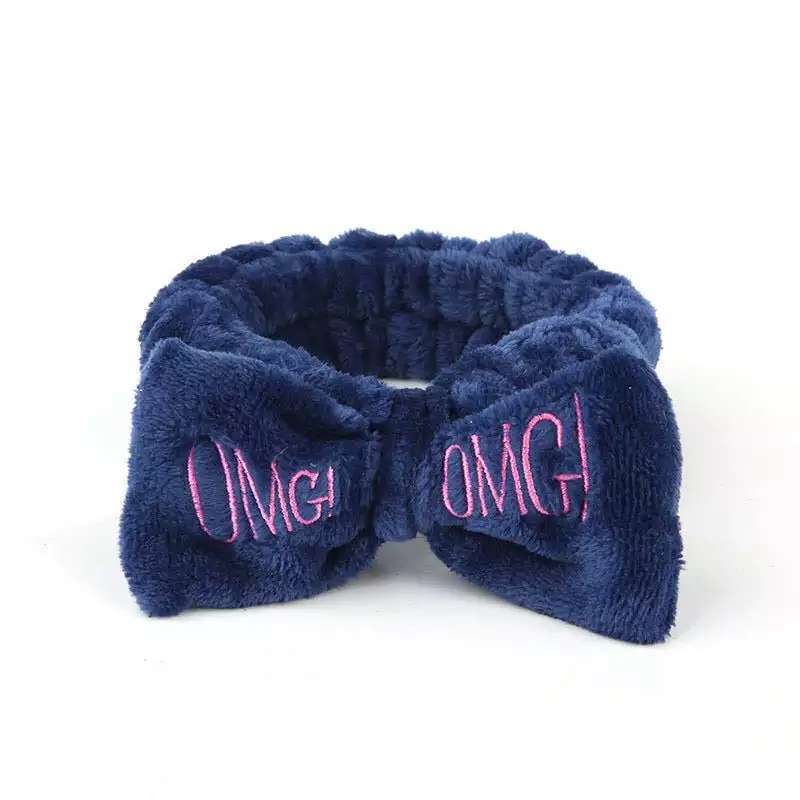 Cross-border explosion models Korean version of OMG headband hairband ladies wide-brimmed elastic face wash makeup headband bow tie headband
