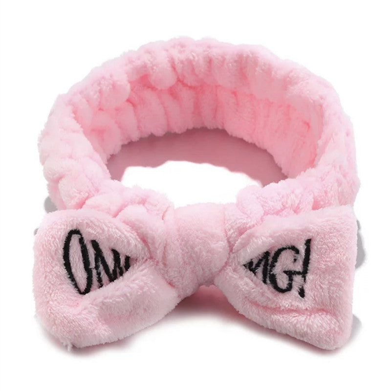 Cross-border explosion models Korean version of OMG headband hairband ladies wide-brimmed elastic face wash makeup headband bow tie headband