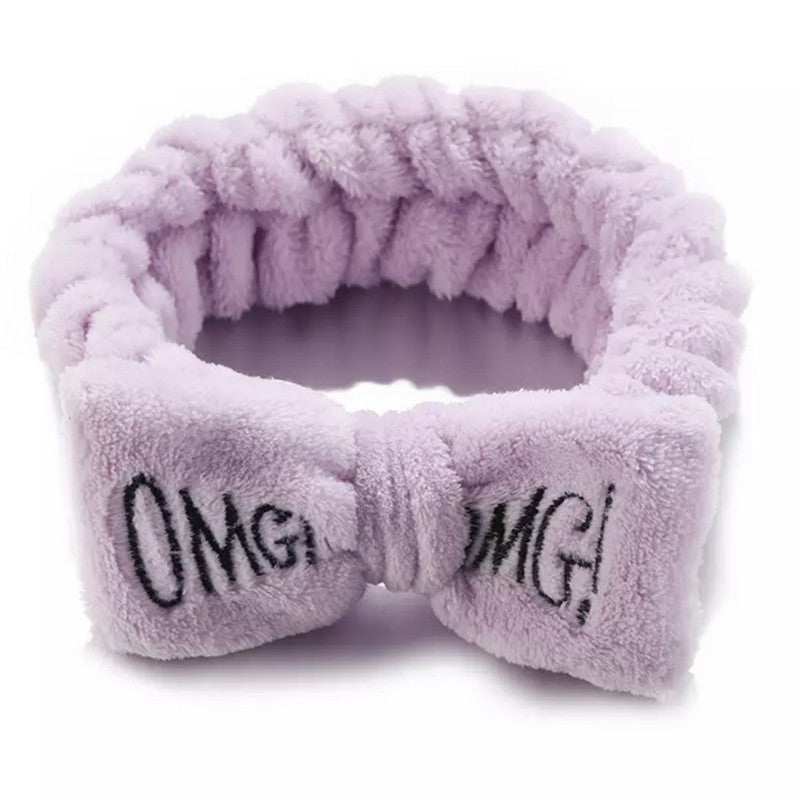 Cross-border explosion models Korean version of OMG headband hairband ladies wide-brimmed elastic face wash makeup headband bow tie headband