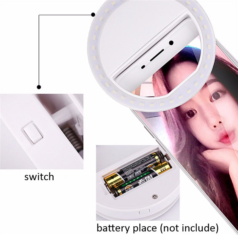 RK12 selfie lens photography LED ring light portable mobile selfie for various mobile phone fill light
