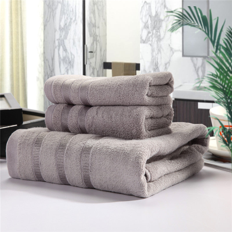 Factory Outlet Mozhu Bamboo Fiber Three-piece Bath Towel Set Towel Towel
