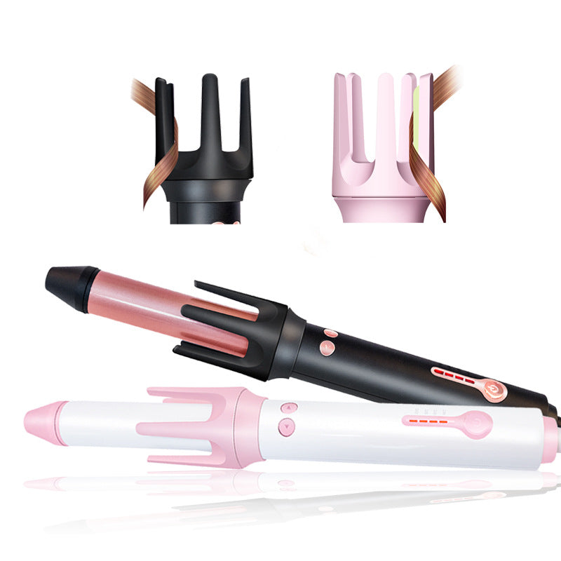 Amazon's new curling iron ceramic glaze liquid crystal display large volume small volume pear flower head net red electric curling iron hair iron