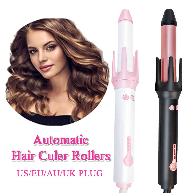 Amazon's new curling iron ceramic glaze liquid crystal display large volume small volume pear flower head net red electric curling iron hair iron
