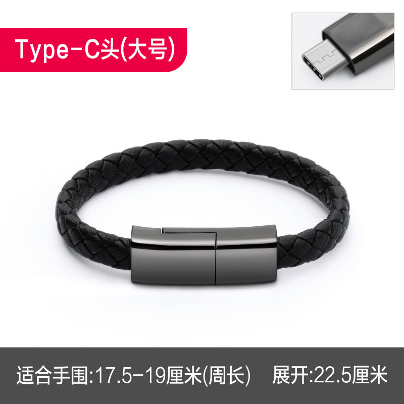 Douyin Internet Red Bracelet Charging Cable Creative Bracelet Data Cable Applicable to Apple Android Type-c Customizable Logo
