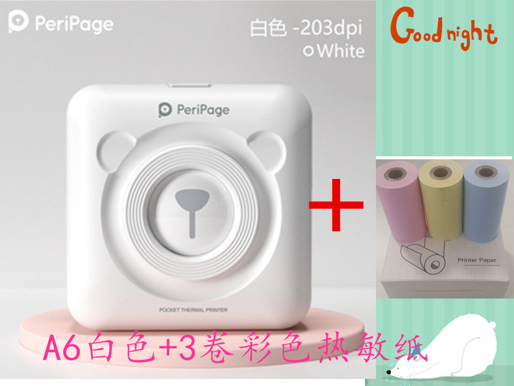 Peripage Ericsson Bear Pocket Meow Mobile Bluetooth Portable Photo Wrong Question Hand Account Thermal Label Printer