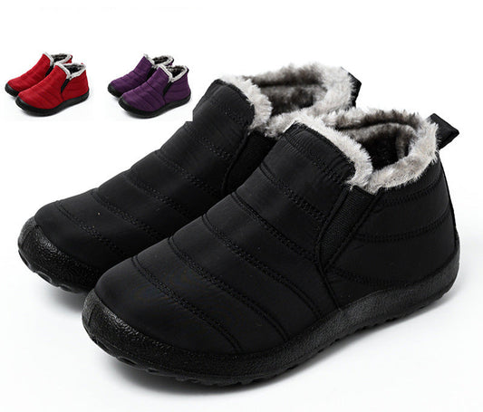Foreign trade cross-border winter warm cotton shoes soft-soled waterproof old Beijing cotton shoes wool mouth two cotton handmade snow boots