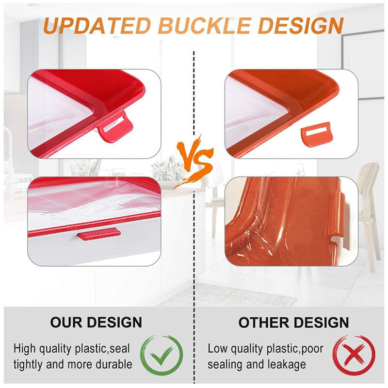 Clever Tray cross-border vacuum fresh-keeping tray Refrigerator fresh-keeping tray Creative Food