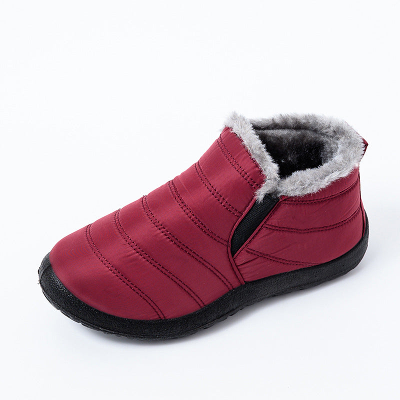 Foreign trade cross-border winter warm cotton shoes soft-soled waterproof old Beijing cotton shoes wool mouth two cotton handmade snow boots