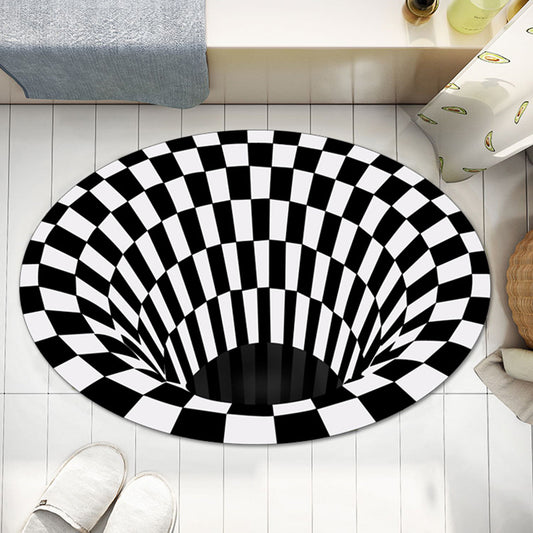 Cross-border supply of 3D stereoscopic oval floor mats Nordic style carpets, toilet and bathroom entrance absorbent mats